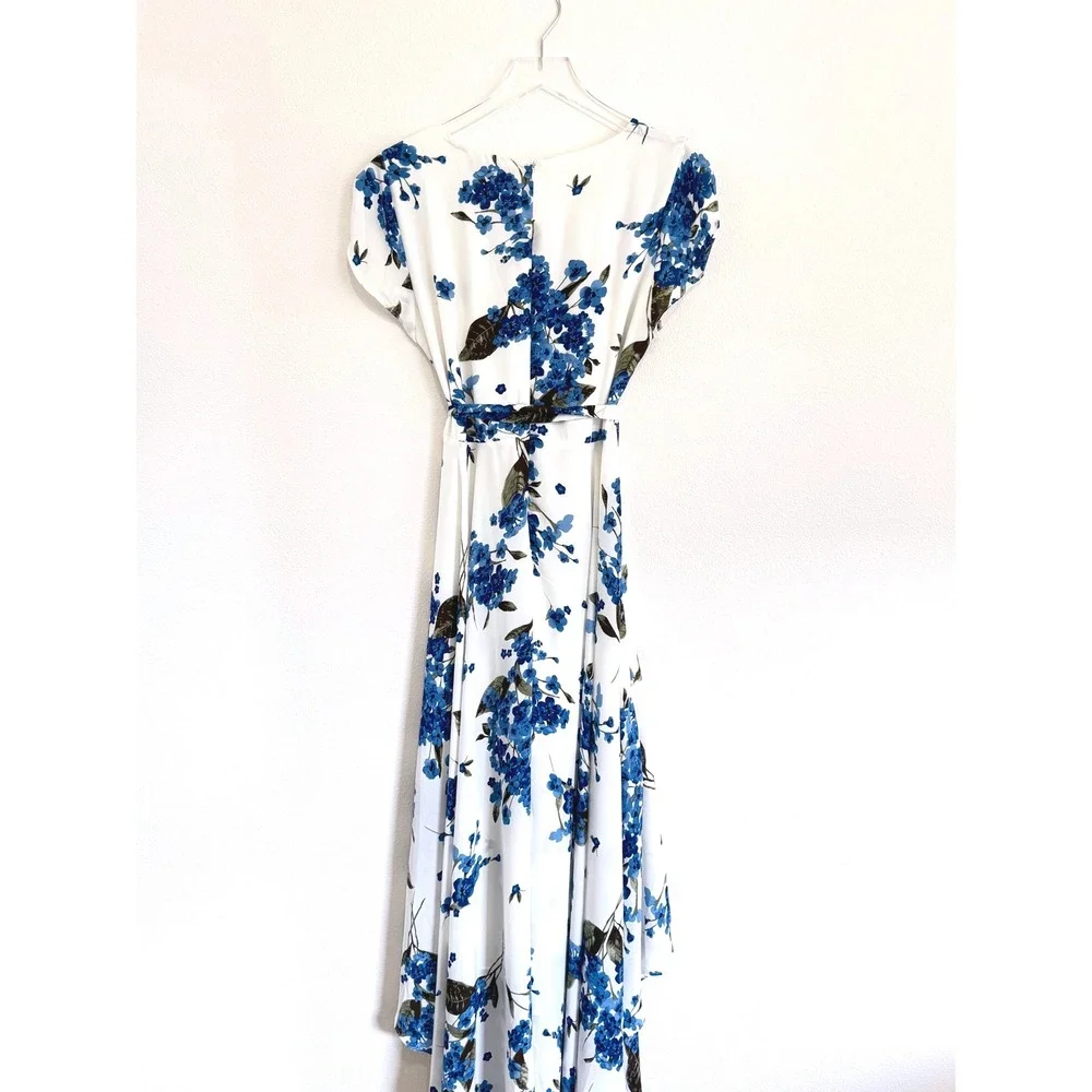 Lulus Dress | French Countryside White Floral Print High-Low Dress - Picture 5 of 5